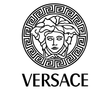 versace images logo|versace logo black and white.